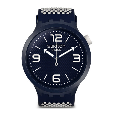 Swatch BBCREAM SO27N101 – Αναλογικό Ρολόι Unisex με Μπλε Καντράν και Λευκές Λεπτομέρειες